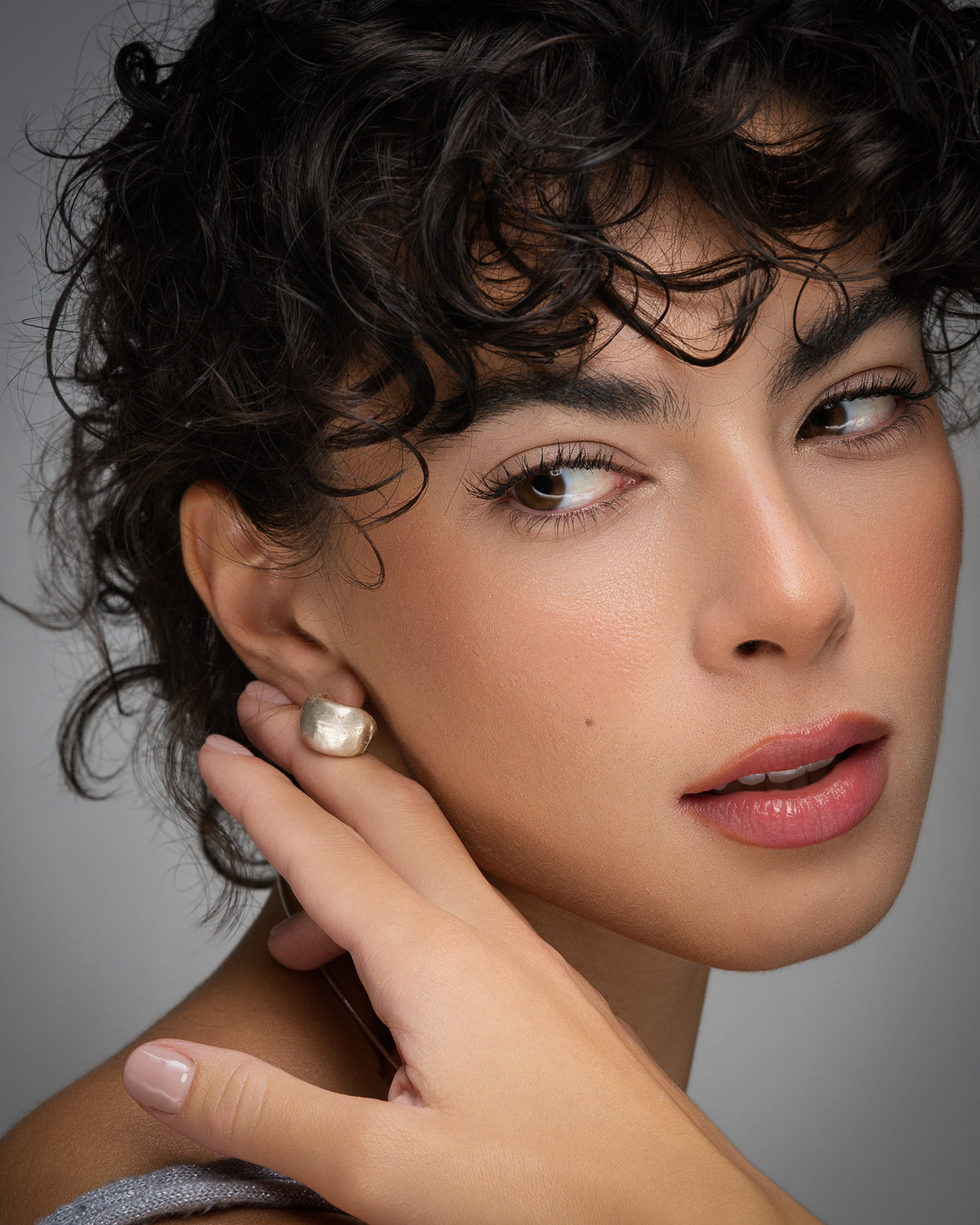 Moon Hoop Earrings