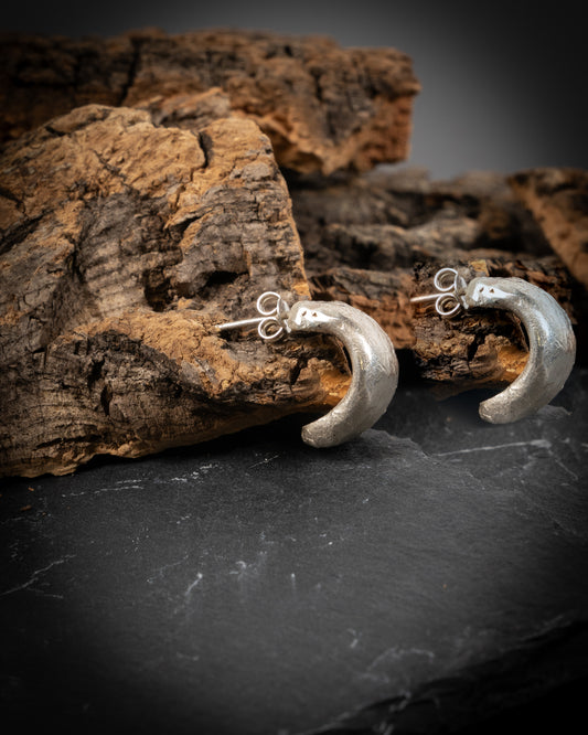 Moon Hoop Earrings