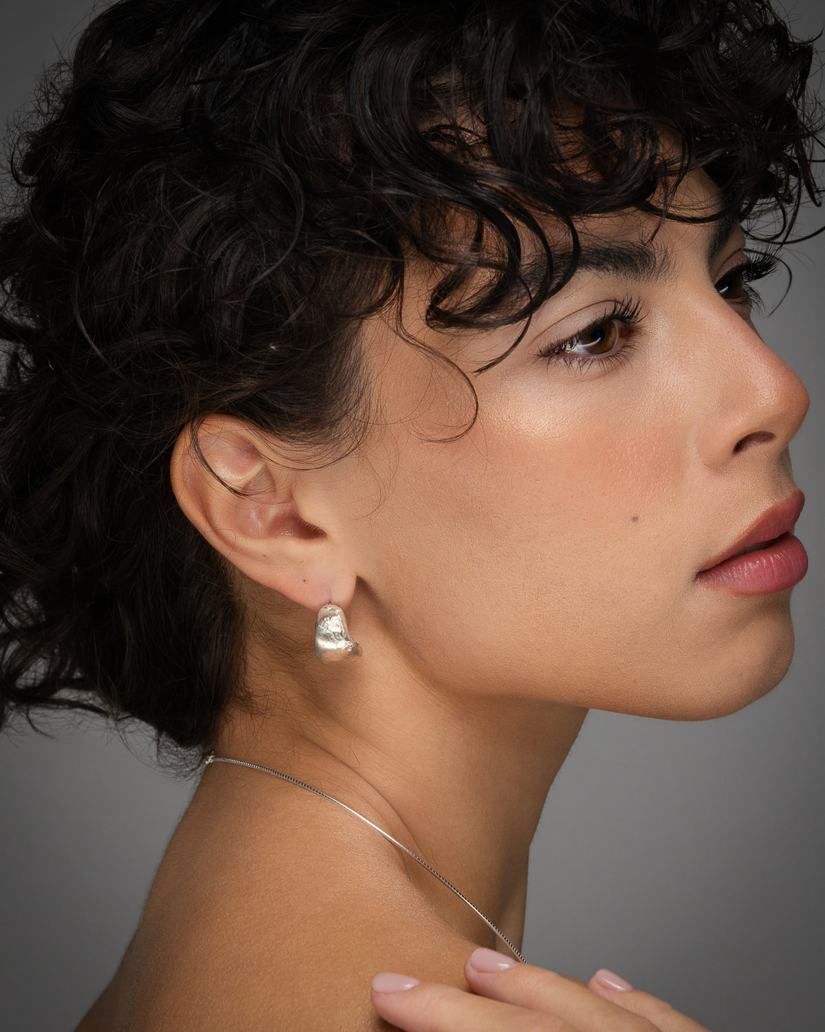 Moon Hoop Earrings