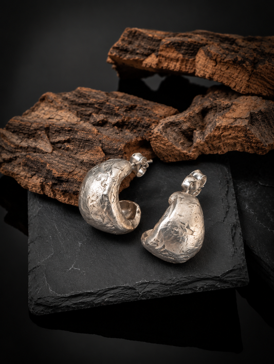 Moon Hoop Earrings
